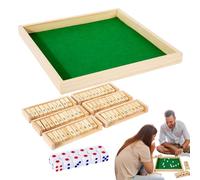 Shut The Box Game | Tabletop Gathering Wood Dice Toy - Portable Interactive Board Dice Game for Family Night Camping Trips Coffee Table Team Building Holiday Gatherings