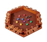 Shut The Box Game Wooden - 6-Sided Tabletop Math Board Game, Durable Wood Construction, Fun Educational Toy for Outdoor Party Gathering School Travel, Perfect for Teens Adults Kids Family Night