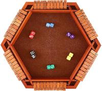 Shut The Box Game Wooden Board Math Game for Families Easy to Use for Multiple Players for Parties and Gatherings Construction with Visible Numbers