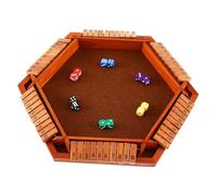 Shut The Box Game Wooden Board Math Game for Players for Parties Family Gatherings Easy to Read Numbers for All Ages