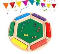 Shut The Box Game - Wooden Family Game for 2-8 Players with 12/16 Dice, Portable Math Learning & Logic Training Set for Classroom or Home Party