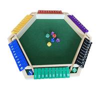 Shut The Box Travel Game - Wooden Board Game with Waterproof Shutter, Box Design for 6 Players, Classic by Math Numbers | Fun Table Pub