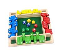 Shut The Box with 8 Dice Handmade Wood Tabletop Drinking Christmas Dices Game