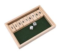 Shut the Box Wooden Board Game Set with 9 Digital 2 Dice Interactive Classic Family Game for Adults Indoor Drinking Adult Drinking Games for Adults Only Party Board Games and Family Party Shut