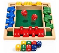 Shut the Box Wooden Dice Game, Maths Learning Board Game for Kids Age 3+ | EYFS Numeracy, Montessori Counting, Fine Motor Control, Hand Eye Coordination, Preschool to Adult, Classroom, Picnic Parties