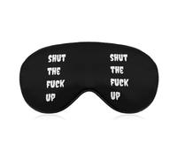 Shut The Fuk Up Cute Sleep Masks Breathable Eye Mask with Adjustable Strap Light Blocking Comfortable Travel