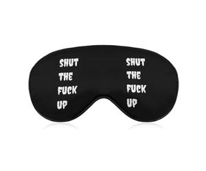 Shut The Fuk Up Cute Sleep Masks Breathable Eye Mask with Adjustable Strap Light Blocking Comfortable Travel