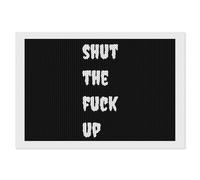 Shut The Fuk Up Diamond DIY Painting Kits Horizontal Round Full Drill Digital Art Craft for Home Office Wall Decor 8"x12"