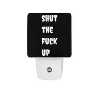 Shut The Fuk Up Funny LED Night Lights Plug Into Wall Smart Lighting for Hallways Kitchen Bedroom