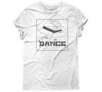 Shut Up Dance Records T-Shirt Rave House Jungle Break Beat Hard Core (UK, Alpha, M, Regular, Regular, Standard, White)