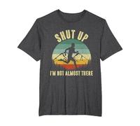 Shut Up I'm not Almost There T-Shirt, Men's Big and Tall, Dark Heather Grey, 6X Tall