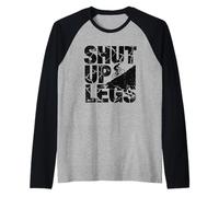 Shut Up Legs Mountain Biker Uphill Climb Cycling Raglan Baseball Tee
