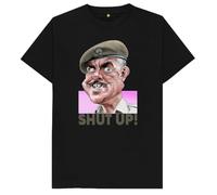 Shut Up Windsor Davies Kids Womens Mens T Shirt Medium Black