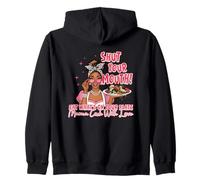 Shut Your Mouth Eat What's On Plate Mama Zip Hoodie