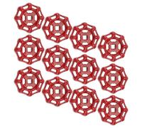 Shutoff Handle Cast Iron Easy to Open and Close 12pcs Red Gate Valve Hand Wheel with Flat Bottom Sturdy Design Prevents Sundries Deposition for Water Fitting Suitable