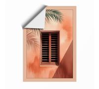 Shuttered Paradise Coastal Unframed Wall Art Print A1 (84.1×59.4cm), Wall Decor for Living Room, Bedroom, Office & Home, Art Gift