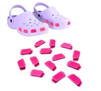 SHUTTERZ 14 Pack Colored Shoe Charms, Compatible with Classic Crocs, Crush Crocs and All Terrain Crocs, Functional Charms for Girls, Boys, Kids, Teens, Men, Women, Pink