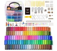 Shuttle Art 112 Colours Polymer Clay, Soft Oven Bake Modeling Clay Kit, 16 Kinds of Accessories, Non-Stick, Non-Toxic, Ideal Polymer Clay Molds Kit DIY Art Craft Gift for Kids Adults