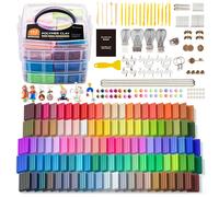 Shuttle Art 112 Colours Polymer Clay, Soft Oven Bake Modeling Clay Kit, 16 Kinds of Accessories, Non-Stick, Non-Toxic, Ideal Polymer Clay Molds Kit