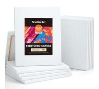 Shuttle Art 12 Pack Canvas Boards, 28 x 36 cm, 100% Cotton | Primed White Stretched Canvas, Art Supplies for Beginners& Artists, Acrylic & Oil Painting