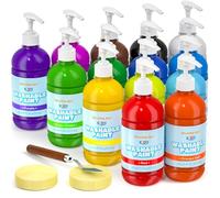 Shuttle Art 14 Colours Washable Paint for Kids, Tempera Paint with Pump