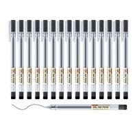 Shuttle Art 15 Black Gel Ink Pens, 0.38mm Extra Fine Point Ballpoint Pens, Japanese Style Gel Pens for Writing and Journaling, Japanese Stationery for Home, School, Office Supplies