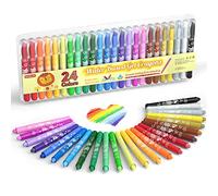 Shuttle Art 24 Colours Gel Crayons for Toddlers, Twistable Crayons Set