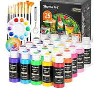 Shuttle Art 25 Colours Outdoor Acrylic Paint, Waterproof Acrylic Paints