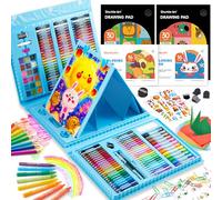 Shuttle Art 335-Piece Art Set for Kids, Ages 6-12 - Includes Colouring Books, Pencils, Pastels, Crayons, Watercolours, Markers & Drawing Set