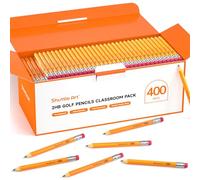 Shuttle Art 400 Pack Golf Pencils With Erasers, #2 HB Pencils Bulk, 3.5” Mini Pencil, Pre-Sharpened Small Pencil for Kids Teachers Classroom Games, Back to School Supplies
