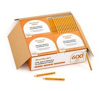 Shuttle Art 600 Pack #2 HB Mini Pencils, Wood-Cased, Pre-Sharpened for Kids & Teachers, Classroom Essentials
