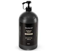 Shuttle Art 69oz Black Acrylic Paint, 2040ml Large Acrylic Paint with Pump &Cover, Fast Drying Non-Toxic, for Multi Surface, Canvas, Wood, Leather, Fabric Stone Craft, for Kids, Artists, Students