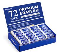 Shuttle Art 72 Pack Erasers, Rubber Erasers Bulk Latex-Free Soft Erasers Multipack Set for Kids, Adults, Teachers as School, Office and Classroom Supplies