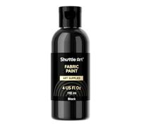 Shuttle Art Black Fabric Paint, 118ml Fabric Paint Permanent for Clothes