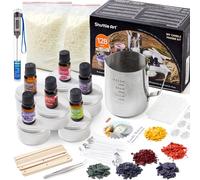 Shuttle Art Candle Making Kit, 3 LB (1.36kg) Wax Melt Making Kit, Complete Candle Making Kits for Adults with Soy Wax, 6 Fragrance Oil, 6 Colours Candle Dye, Candle Wicks, Tins, Melting Pot and More