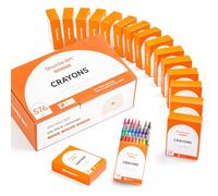 Shuttle Art Crayons Bulk Set - 24 Boxes, 576 Count, Durable & Non-Toxic, Teacher-Quality, Assorted Colors for School Supplies, Family, Class Party Favors