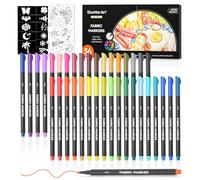 Shuttle Art Fabric Pens, 36 Colours Fine Tip Permanent Fabric Markers