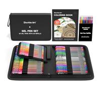 Shuttle Art Gel Pens, 120 Pack Gel Pen Set 60 Coloured Gel Pen with 60 Refills for Adults Colouring Books Drawing Doodling Crafts Scrapbooking Journaling