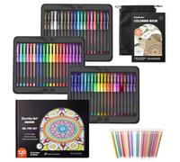 Shuttle Art Gel Pens, 120 Pack Gel Pen Set Packed in Box, 60 Colours with 60 Refills for Adults Colouring Books,Glitter Neon Pastel Metallic Pens,Gel pens for Colouring Drawing Writing Journaling