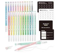 Shuttle Art Gel Pens Set, 0.6mm 24 Colours Gel Pens for Colouring