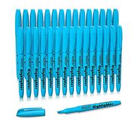 Shuttle Art Highlighters, 30 Pack Blue Highlighters Bright Colours, Chisel Tip Dry-Quickly Non-Toxic Highlighter markers for Adults Kids Highlighting in the Home School Office