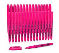 Shuttle Art Highlighters, 30 Pack Highlighters Bright Colours, Pink Colours Chisel Tip Dry-Quickly Non-Toxic Highlighter markers for Adults Kids Highlighting in the Home School Office