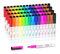 Shuttle Art Magnetic Whiteboard Pens, 60 Bulk Pack 15 Colours Dry Wipe Pens