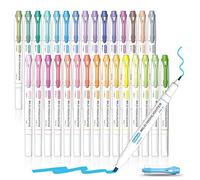 Shuttle Art Pastel Highlighters, 30 Colours Dual Tip Highlighters, Highlighter Markers Assorted Colours, Perfect for Colouring, Underlining, Highlighting, Journaling in School Office Home