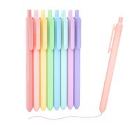 Shuttle Art Retractable Coloured Gel Pens, 0.5mm 8 Colours Gel Ink Pens, Pastel Pens Fine Point Quick Drying Cute Pens for Writing, Drawing, Journaling, Notes-Taking, School Office Supplies