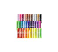 Shuttle Art Tempera Paint Sticks, 32 Colors, 70% More Paint, Quick-Dry & Washable, Safe for Kids, Works on Paper Wood Glass Ceramic - Model SA TPS32