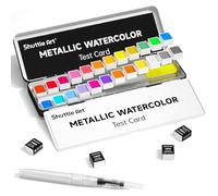 Shuttle Art Watercolour Paints Set, 24 Metallic Colours Watercolour Paints