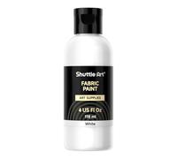 Shuttle Art White Fabric Paint Permanent for Clothes, 118ml Fabric Paint