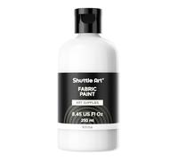 Shuttle Art White Fabric Paint Permanent for Clothes, 250ml Fabric Paint