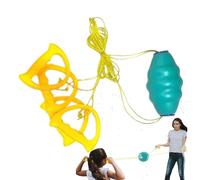 Shuttle Pull Ball Sports Toy with Zipper Lanyard, Outdoor Interactive Play Set for Two Players | Cooperative Traction Activity Toy for Family, Kids, Adults